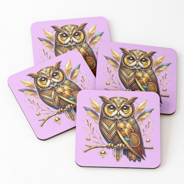 Item preview, Fantasy magical owl, art deco sytle designed and sold by LoneAngel.