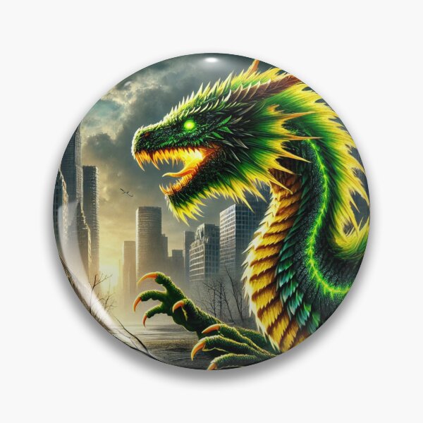 Item preview, Radiant Green Dragon in a Post-Apocalyptic City designed and sold by LUCYS-WORKSHOP.