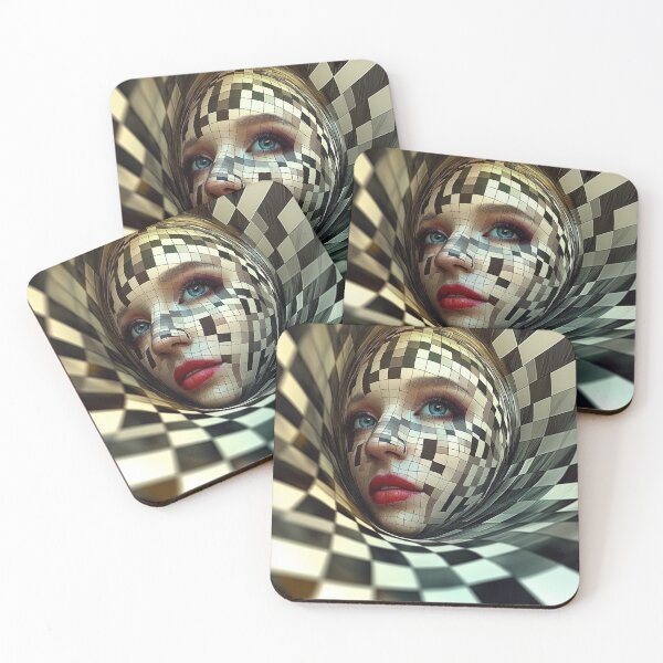 Item preview, Surreal Optical Illusion Design. Checkerboard Dreams. designed and sold by Shoot-The-Moon.