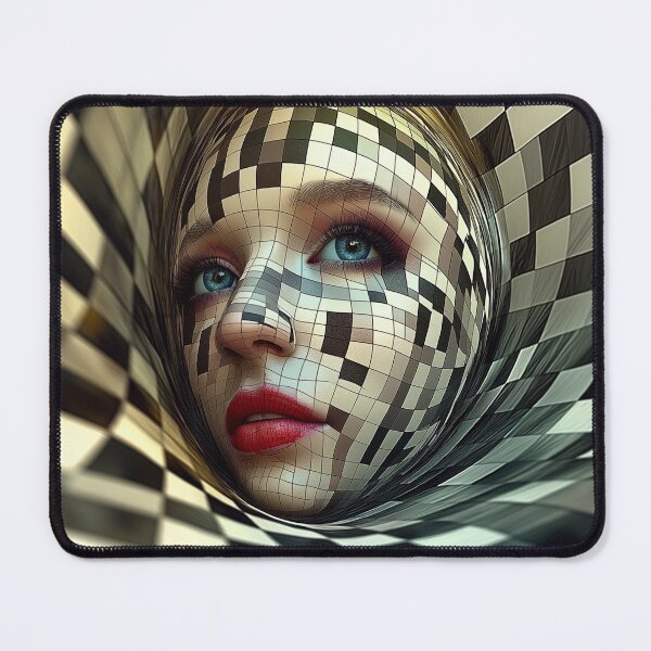 Item preview, Surreal Optical Illusion Design. Checkerboard Dreams. designed and sold by Shoot-The-Moon.