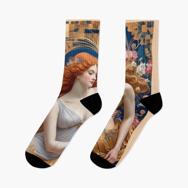 Item preview,  Beautiful painting of two  Art Nouveau Renaissance Impressionistic women together after Gustav Klimt designed and sold by Vintage Designs +.