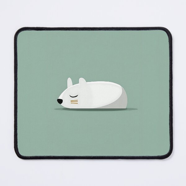 Item preview, Sleeping White Rodent Minimalist Illustration designed and sold by GoldenTealArts.