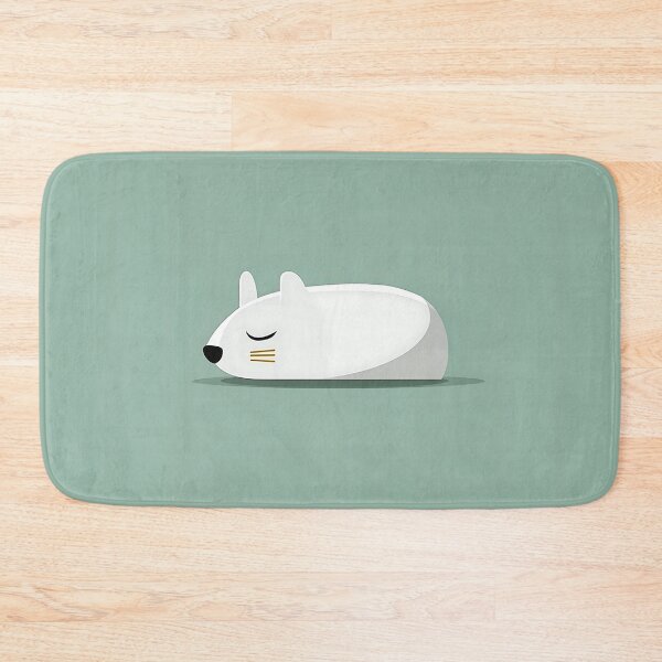 Item preview, Sleeping White Rodent Minimalist Illustration designed and sold by GoldenTealArts.