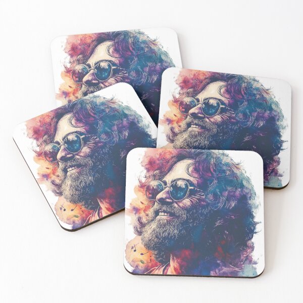 Item preview, Retro Hippie Vibes: Vibrant jerry garcia Artwork designed and sold by PixelMuse2024.