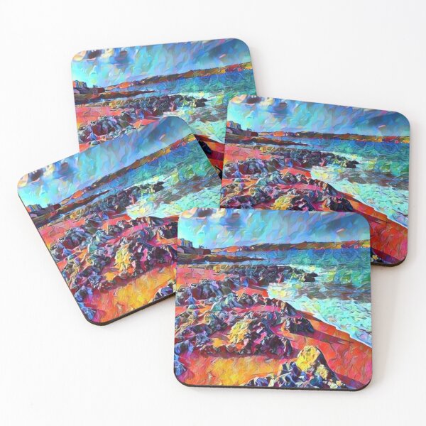 Item preview, Rocky sea coast designed and sold by PinkishGlasses.