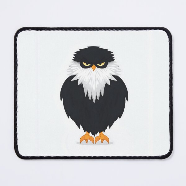 Item preview, Cute Minimalist Eagle Illustration with Grumpy Expression designed and sold by GoldenTealArts.