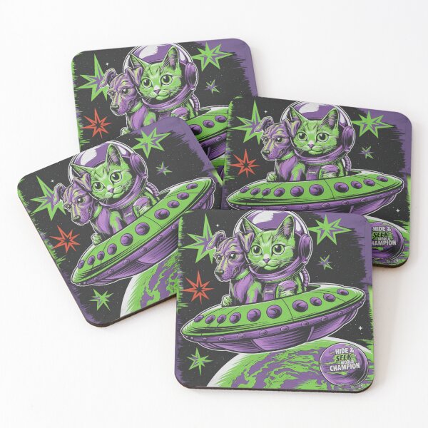 Item preview, Paws in Space & The Mischievous Cat and Loyal Dog designed and sold by ATOTI.