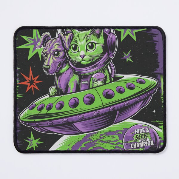 Item preview, Paws in Space & The Mischievous Cat and Loyal Dog designed and sold by ATOTI.
