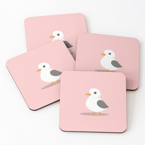 Item preview, Baby Seagull Cartoon Illustration in Minimalist Style designed and sold by GoldenTealArts.