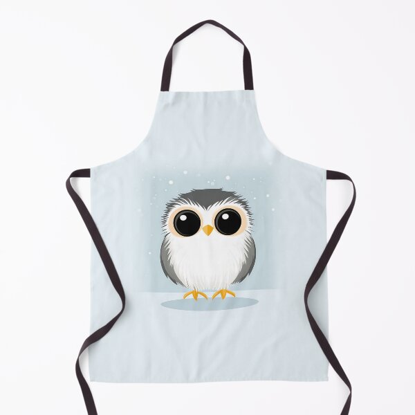 Item preview, Baby Owl Cartoon Illustration with Winter Theme designed and sold by GoldenTealArts.