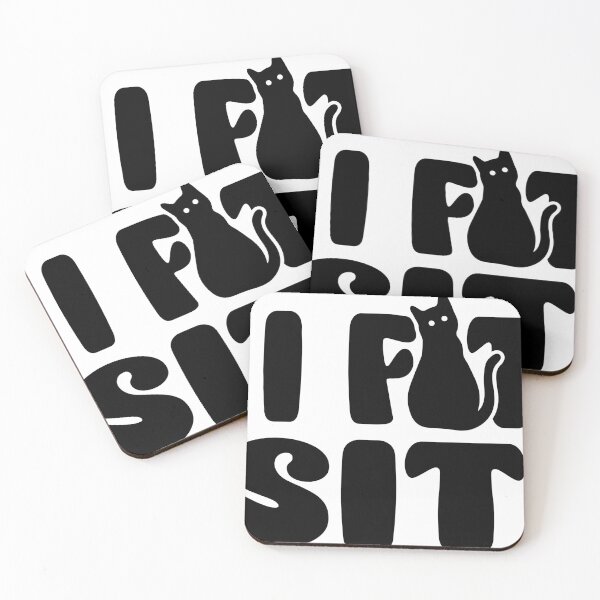 Item preview, If I fits, i sits funny cat design designed and sold by DRNDesign.