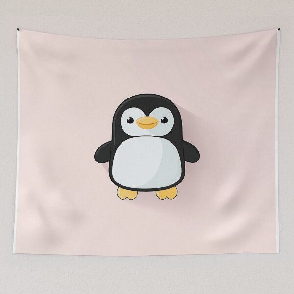 Item preview, Adorable Minimalist Penguin Illustration Design designed and sold by GoldenTealArts.