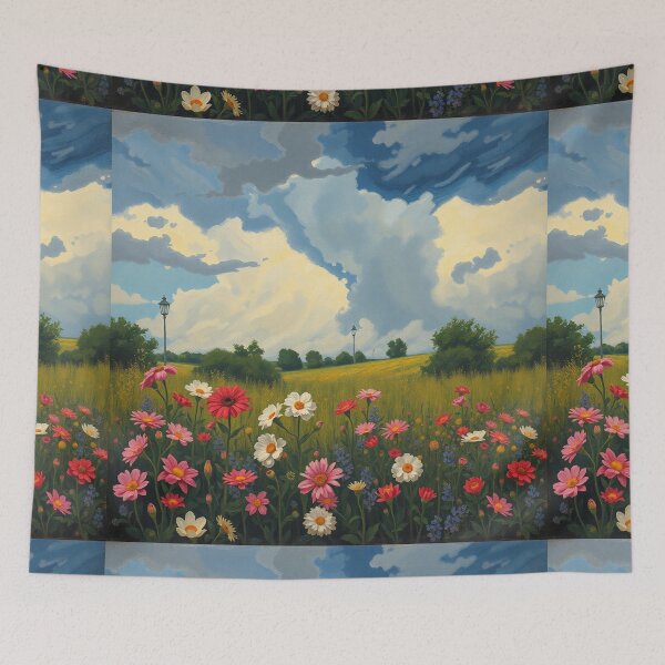Item preview,  Flower Garden beautiful expressionist art nouveau vintage art designed and sold by Vintage Designs +.