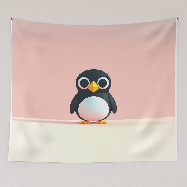 Item preview, Cute 3D Cartoon Penguin Illustration designed and sold by GoldenTealArts.