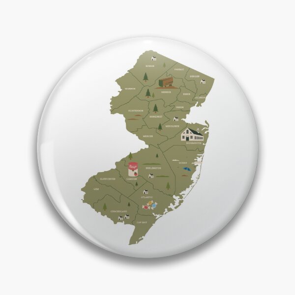Item preview, Counties of New Jersey designed and sold by the-craft-shop.