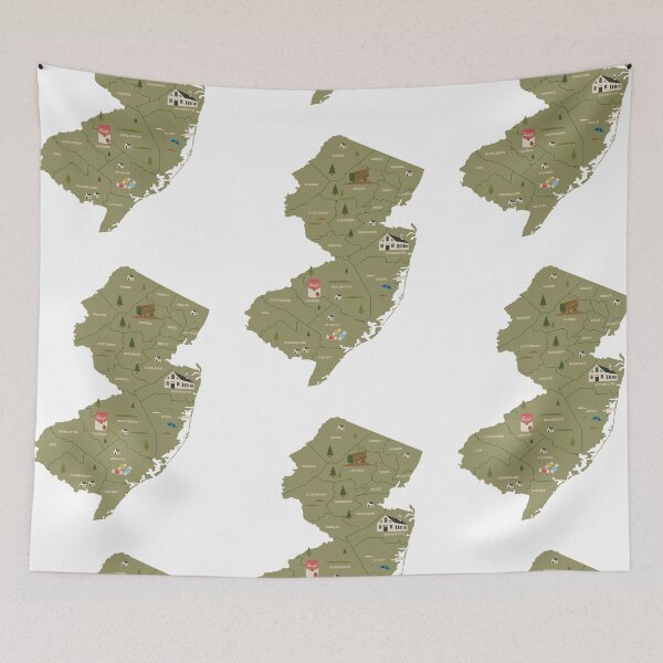 Item preview, Counties of New Jersey designed and sold by the-craft-shop.