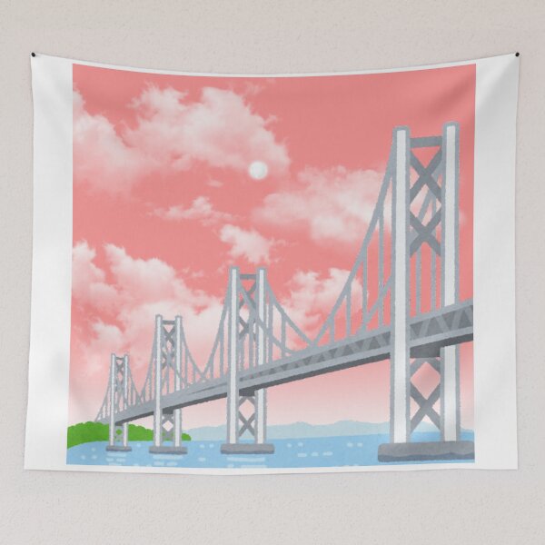 Item preview, Bridge in the pink sky designed and sold by ArsyCreation.