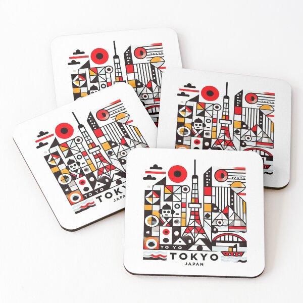 Item preview, Tokyo, Japan Cubism Art – Contemporary Travel Design designed and sold by OzzFrequency.