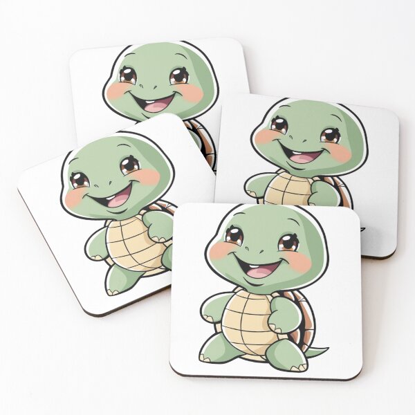 Item preview, "Adorable Smiling Chibi Turtle - Cute and Playful Cartoon Design" designed and sold by IINSPIRA.