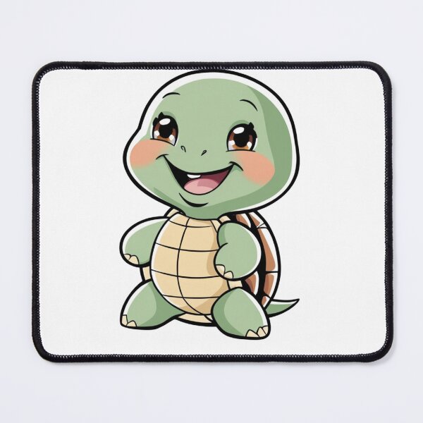 Item preview, "Adorable Smiling Chibi Turtle - Cute and Playful Cartoon Design" designed and sold by IINSPIRA.
