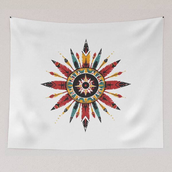 Item preview, Geometric Tribal Sun Inspired by Native American Art designed and sold by daila70.