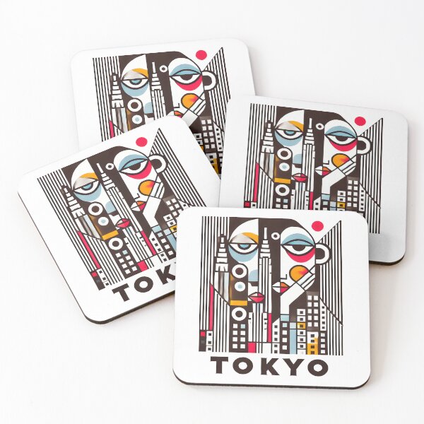 Item preview, Tokyo, Japan Cubism Art – Contemporary Travel Design designed and sold by OzzFrequency.