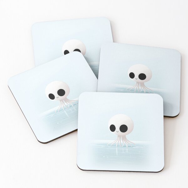 Item preview, Adorable White Alien With Tentacle designed and sold by GoldenTealArts.