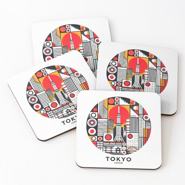 Item preview, Tokyo, Japan Cubism Art – Contemporary Travel Design designed and sold by OzzFrequency.