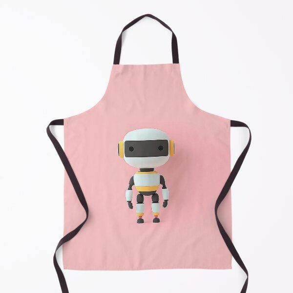 Item preview, Cute Minimalist Robot on Pink Background designed and sold by GoldenTealArts.