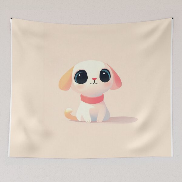 Item preview, Adorable Cartoon Puppy With Pink Collar designed and sold by GoldenTealArts.