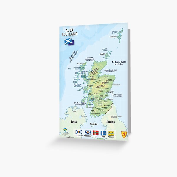 Item preview, Alba, Map of Scotland in Scottish Gaelic with main names in English designed and sold by Multinatio.