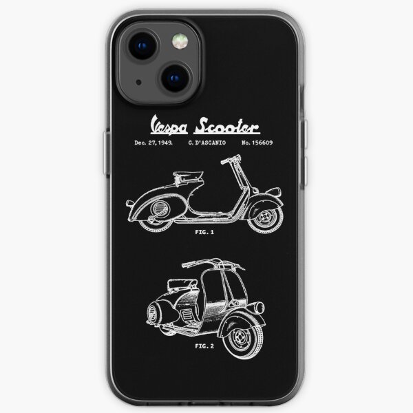 Vespa Roller Patent Weiß iPhone Flexible Hülle