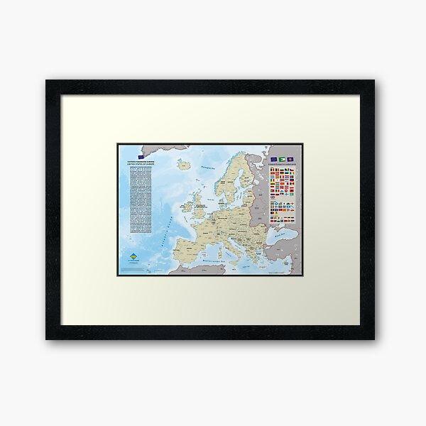 Aperçu de l'œuvre "United States of Europe" : Carte de l'Europe fédérale (version simple 2) créée et vendue par Multinatio.