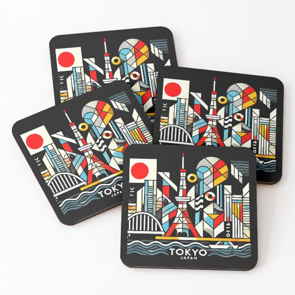Item preview, Tokyo, Japan Cubism Art – Contemporary Travel Design designed and sold by OzzFrequency.