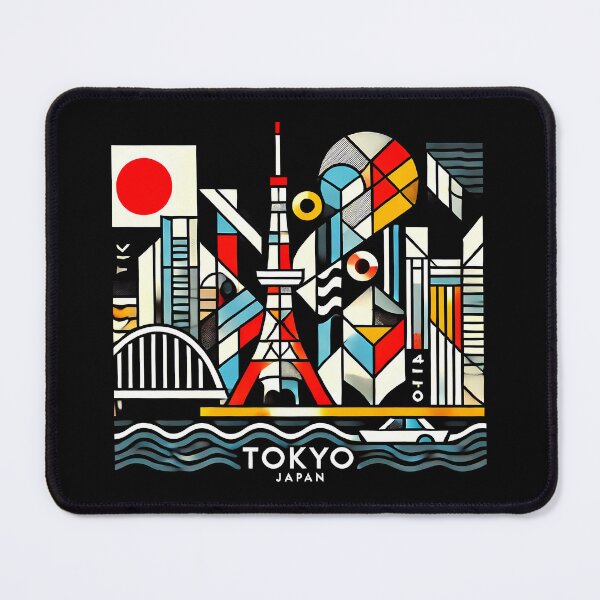 Item preview, Tokyo, Japan Cubism Art – Contemporary Travel Design designed and sold by OzzFrequency.