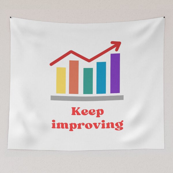 Item preview, Keep Improving | Motivational Quote designed and sold by InwzaDesign.