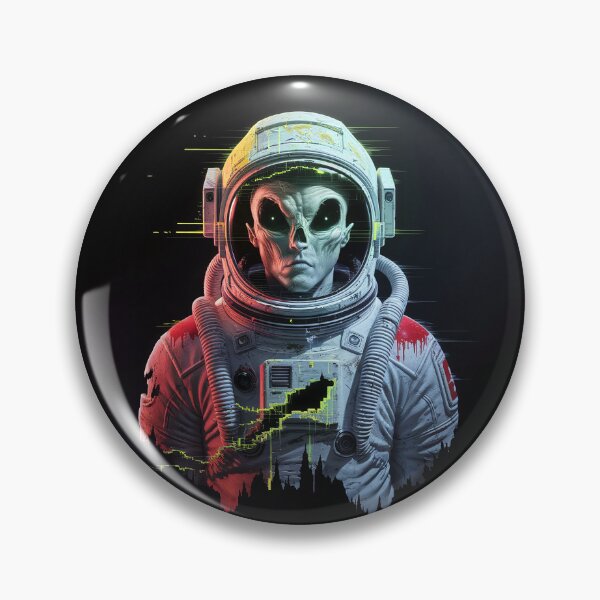 Artikelvorschau, Außerirdischer Astronaut Glitch Art Design entworfen und verkauft von ZetaDream.