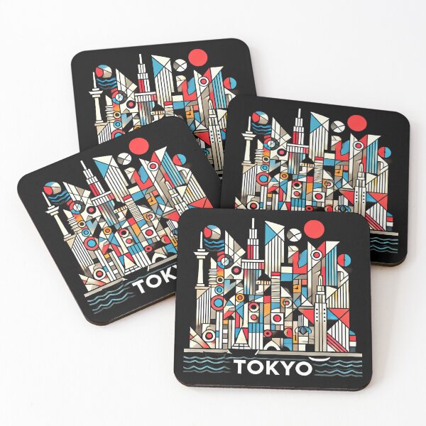Item preview, Tokyo, Japan Cubism Art – Contemporary Travel Design designed and sold by OzzFrequency.