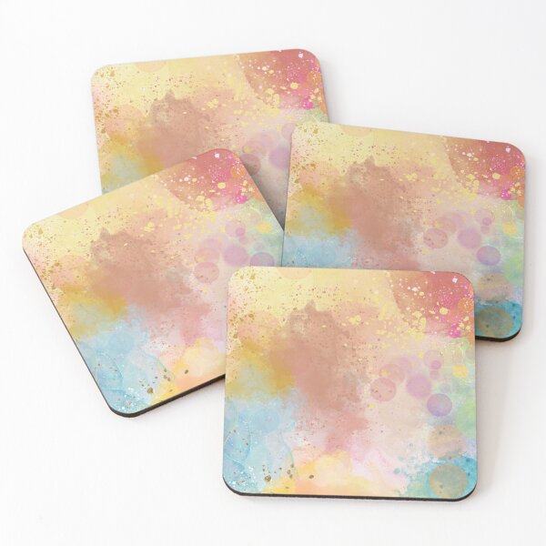 Item preview, Splash Circles Pastel Palette Pink, Blue, Green, yellow, orange designed and sold by RokaCircles.