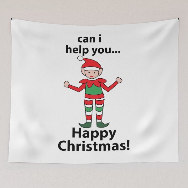 Item preview, Christmas Elf Can I Help You Happy Christmas Elf designed and sold by Nisha Prabhu.