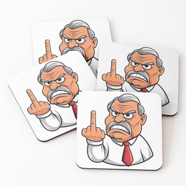 Item preview, Angry businessman shows the middle finger designed and sold by HolaJosephina.