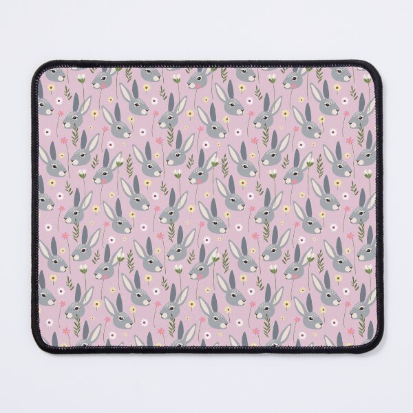 Item preview, seamless pattern with grey rabbit in colors designed and sold by Kosinskaya.