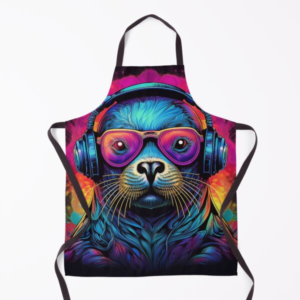 Item preview, graffiti seal in headphones and shades designed and sold by Boxing Kangaroo Retail Company.