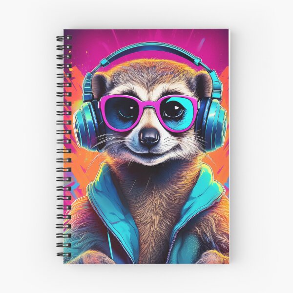 Item preview, Meerkat in Headphones and Shades Synthwave  designed and sold by Boxing Kangaroo Retail Company.