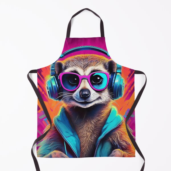 Item preview, Meerkat in Headphones and Shades Synthwave designed and sold by Boxing Kangaroo Retail Company.