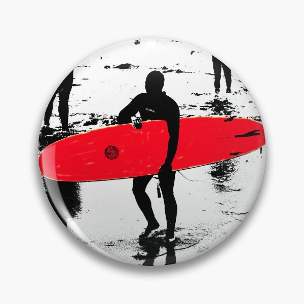 Item preview, red surf board designed and sold by ChalfontArt.