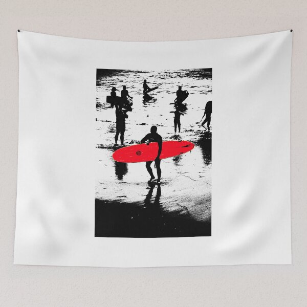 Item preview, red surf board designed and sold by ChalfontArt.