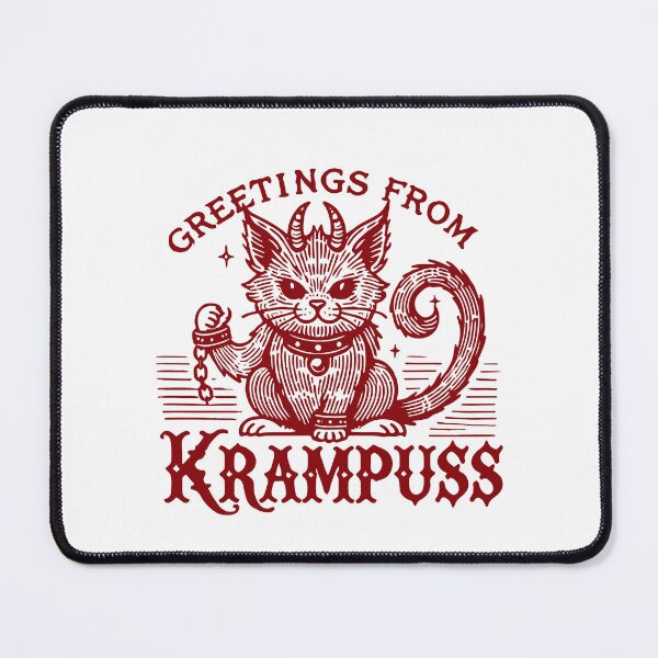 Item preview, Greetings From The Krampuss Kitten Funny Krampus designed and sold by LuminOrb.