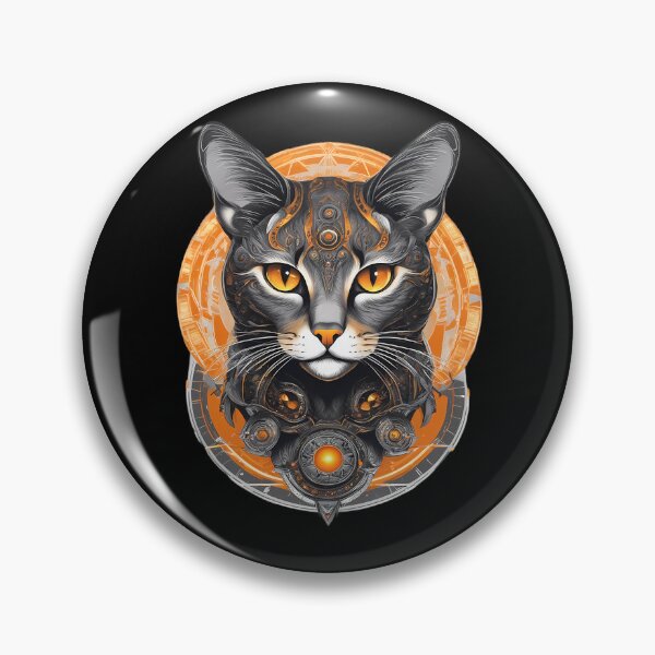 Item preview, Futuristic Ocicat – Unique Sci-Fi Cat designed and sold by MystiqSlav.