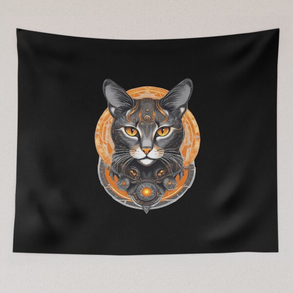 Item preview, Futuristic Ocicat – Unique Sci-Fi Cat designed and sold by MystiqSlav.